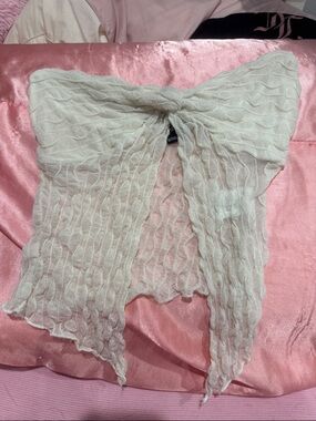 Windsor Ivory Sheer Crinkle Tube Top